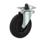 Rouleaux de poubelle Roulette pivotante avec frein + pneu en caoutchouc noir Ø200 x W50mm pour 250kg Prod ID: 44763