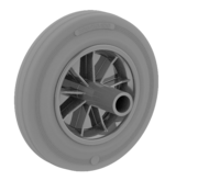 LIV SYSTEMS Kolo 200 mm za kontejner, guma, izvrtina osi 22 mm, 160 kg