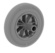 LIV SYSTEMS roue + pneu en caoutchouc Ø200 x W50mm pour 160kg