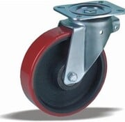 LIV SYSTEMS Roulette pivotante 200 mm pour charges lourdes, polyuréthane, 1000 kg