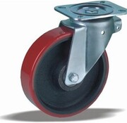 LIV SYSTEMS Schwerlast-Lenkrolle 200 mm, Polyurethan-Laufbelag, 1000 kg