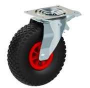 LIV SYSTEMS Kółko obrotowe z hamulcem 260 mm, opona pneumatyczna, 150 kg