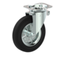 Swivel castor + black rubber tread Ø200 x W50mm for 250kg Prod ID: 44341 - Copy