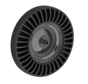 Wheel 400 mm, black rubber, plain bearing, axle hole 12 mm, 150 kg, Art. 2-541 B