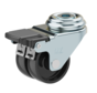 Roulette pivotante 50 mm pour meubles, polyamide, palier lisse, trou central 10,5 mm, 80 kg, Réf. 2-846B20