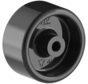 Kolo 60 mm za pohištvo, polipropilen, drsni ležaj, izvrtina osi 6 mm, 60 kg, Šifra 2-832-001