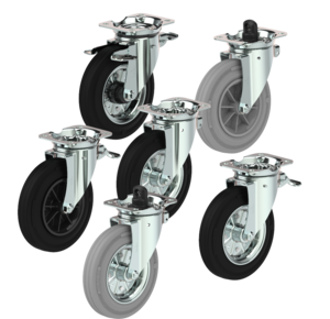 Waste bin castors