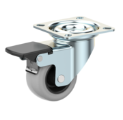 LIV SYSTEMS Lenkrolle mit Bremse + Polyethylenfaden Ø50 x W25mm für 70kg