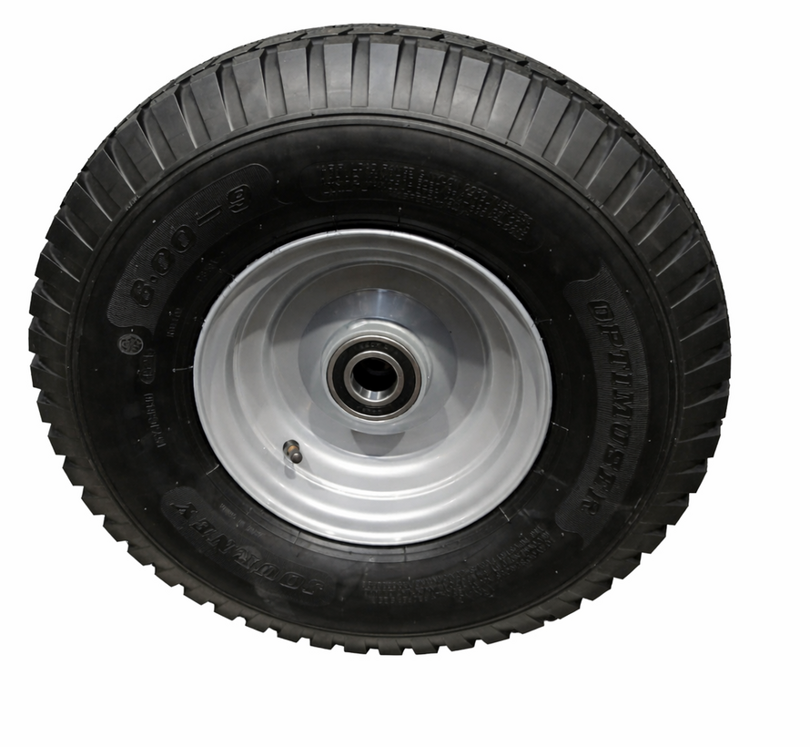 wheel only + black rubber tread Ø350 x W100mm for 300kg Prod ID: 22899 - Copy