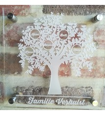 Huisnummerbord familieboom plexi