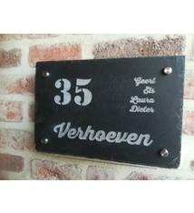 Huisnummerbord leisteen