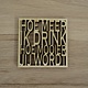 Coaster met quote