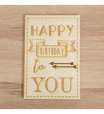 Kaart happy Birthday Pijlen