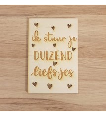 Kaart 1000 liefs-jes