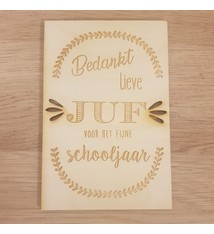 Kaart Bedankt Juf