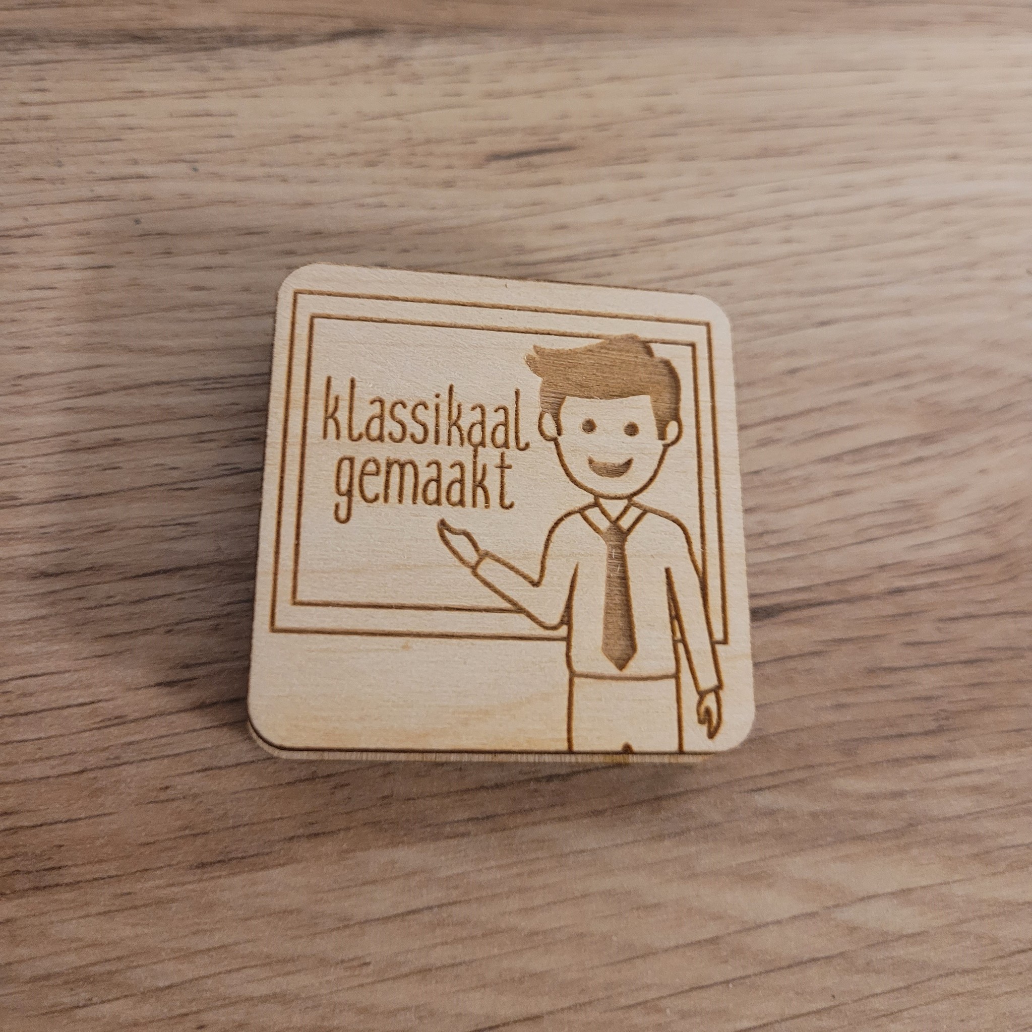 Stempel juf/meester klassikaal gemaakt