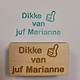 Stempel juf/meester dikke duim