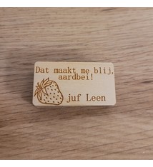Stempel juf/meester aardbei