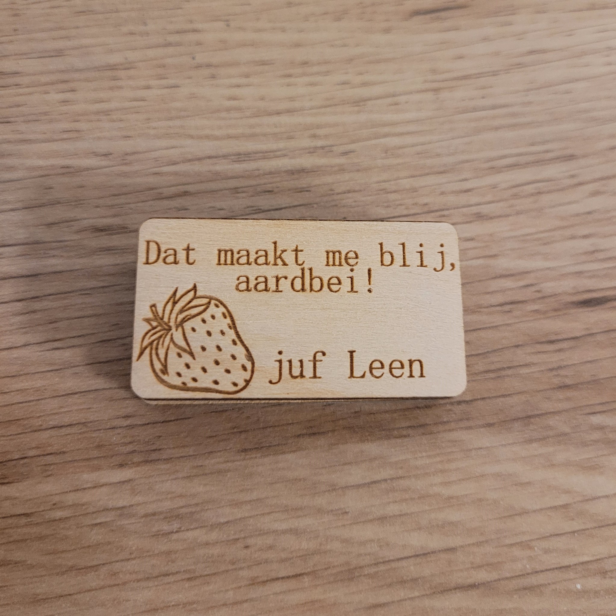 Stempel juf/meester aardbei