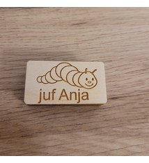 Stempel juf/meester rups