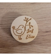 Stempel juf/meester vogel