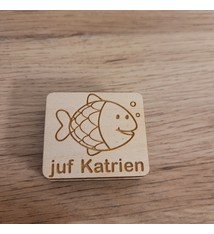 Stempel juf/meester vis