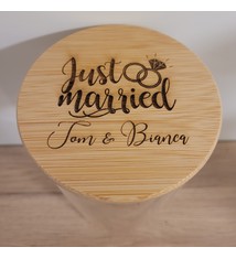 Voorraadpot bamboe deksel