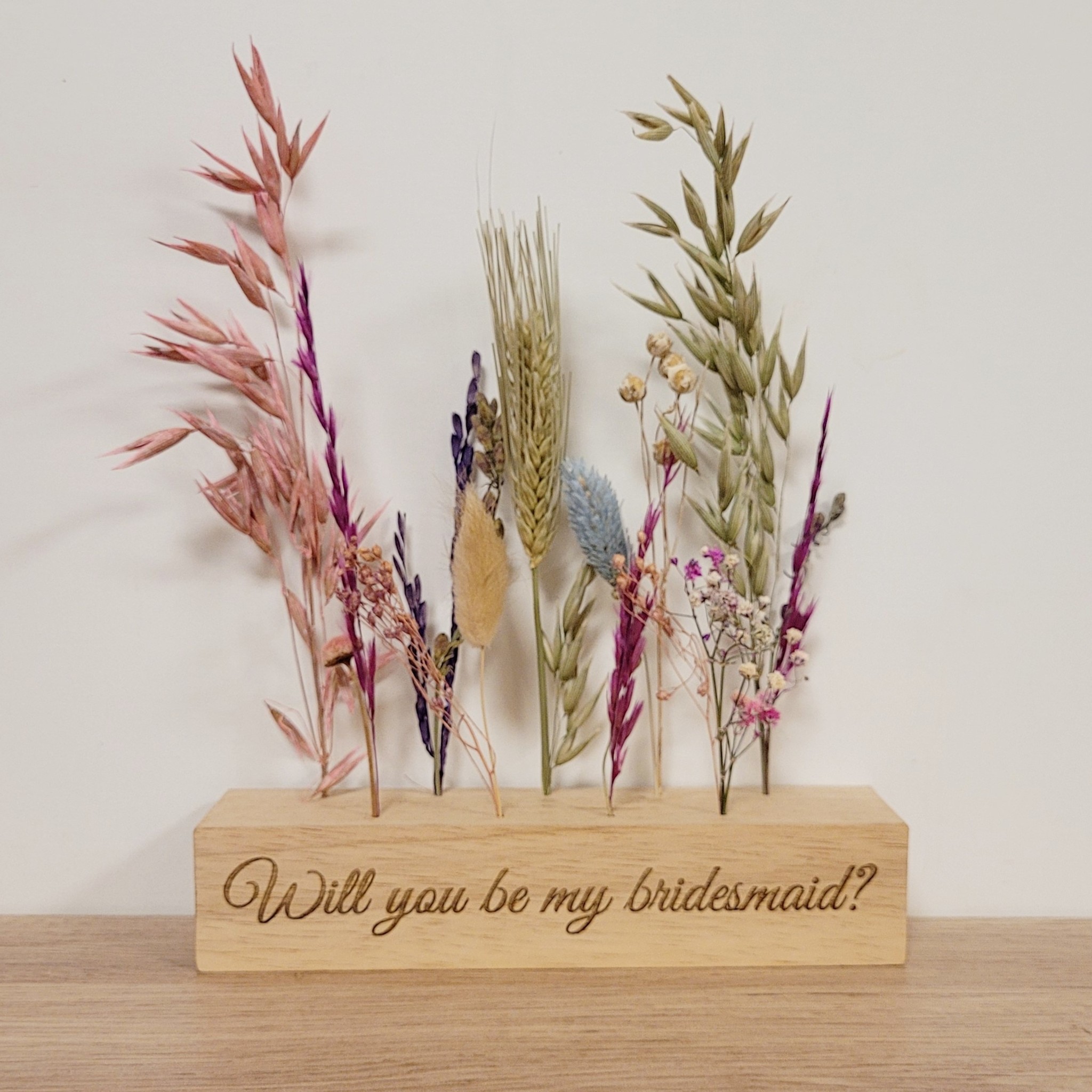 Houten met droogbloemen - Creaties