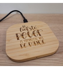 Draadloze lader bamboe