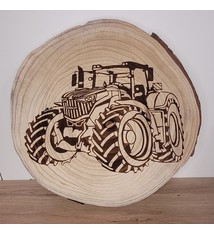 Boomschijf gegraveerd met foto