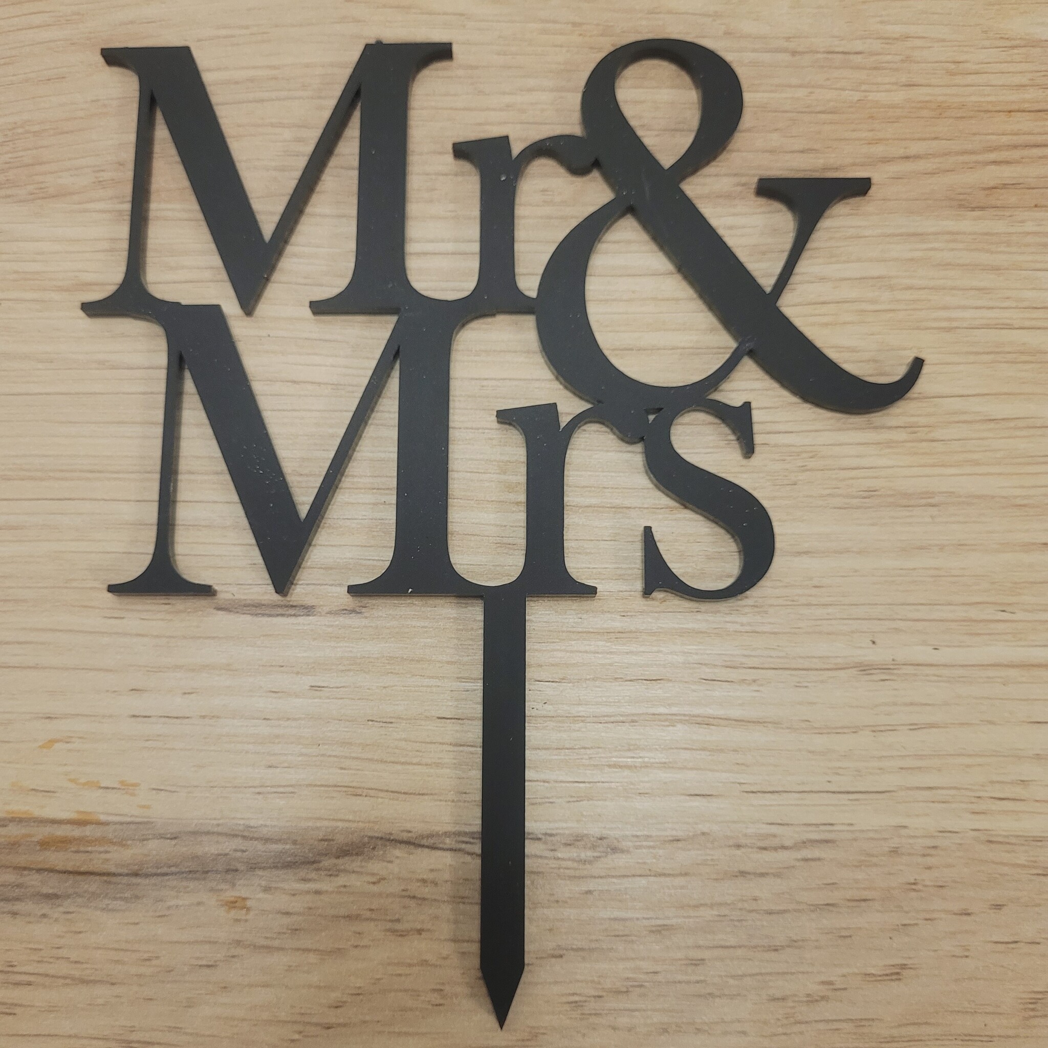 Caketopper Mr & Mrs strak