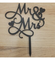 Taarttopper Mr & Mrs sierlijk