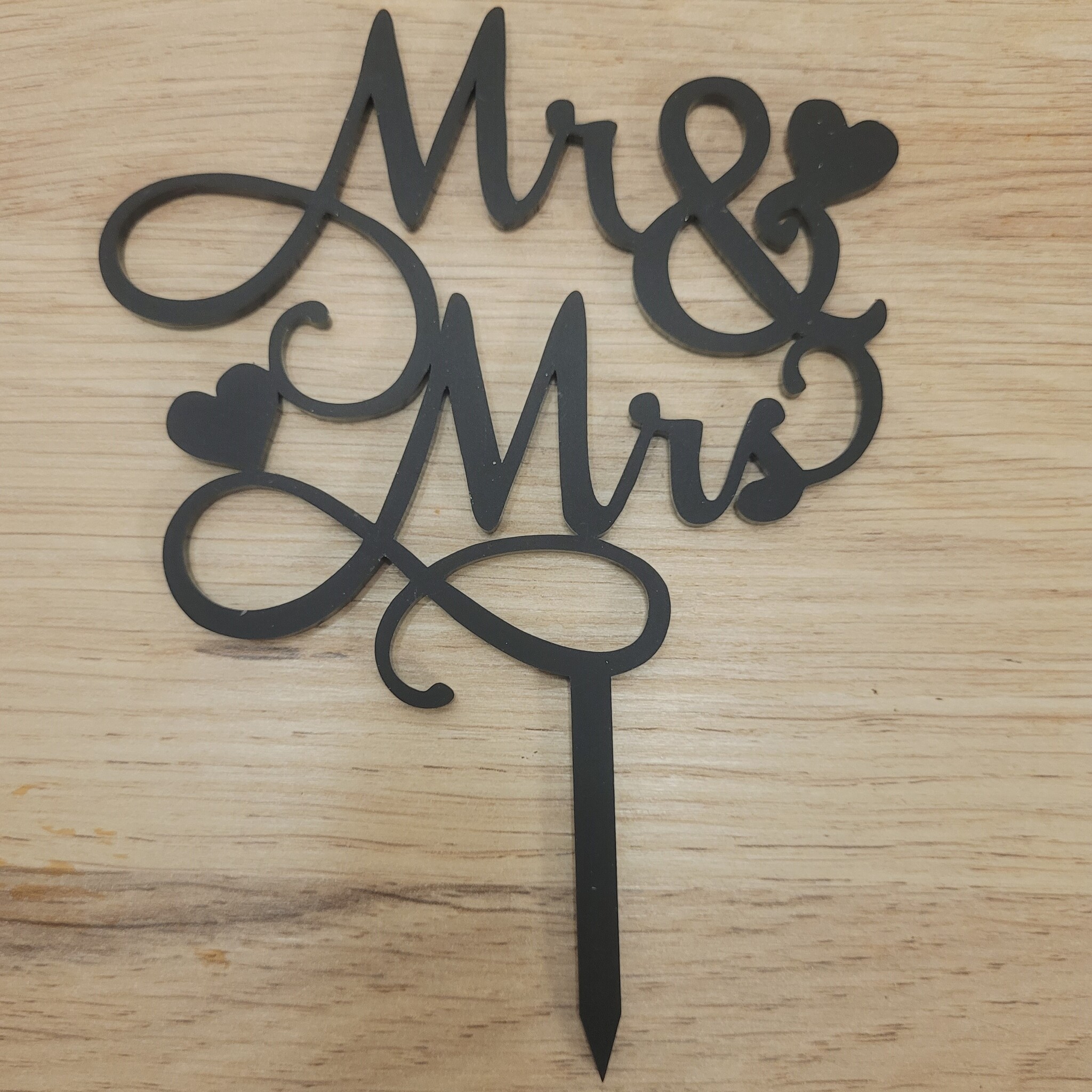 Caketopper Mr & Mrs sierlijk