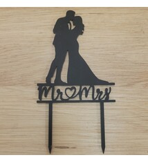 Taarttopper Mr & Mrs silhouette