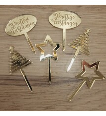 Cupcaketoppers Feestdagen -Kerst