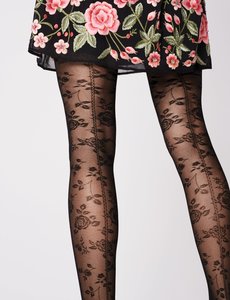 Fiore panty met print van bloemen - 30 denier