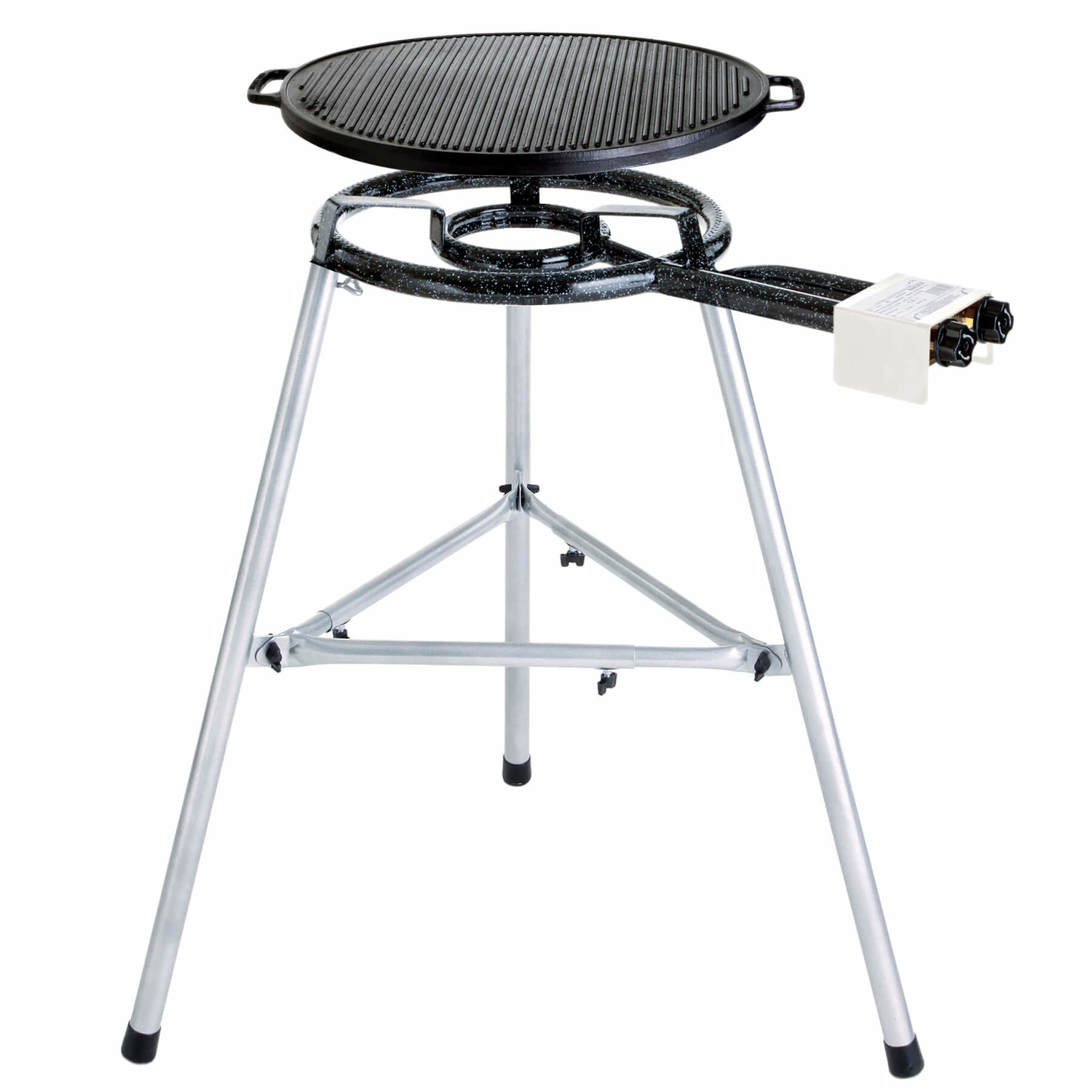 Paella World gietijzeren grillplaat set 2