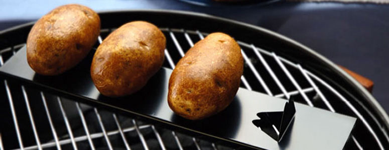 Aardappelhouder (aardappelrek) van roestvrij staal