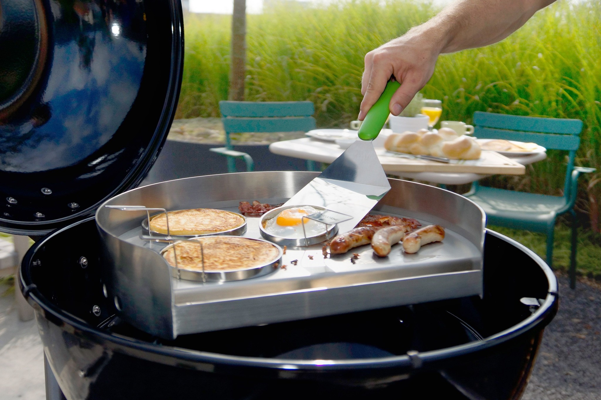 Outdoorchef plancha plaat met spatel