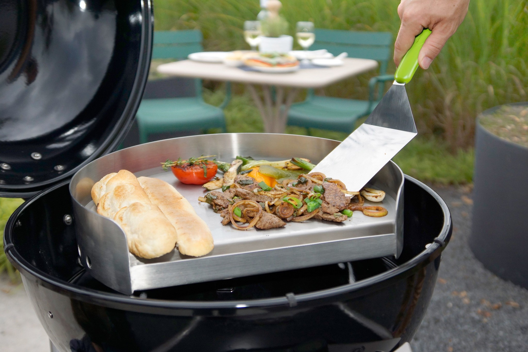 Outdoorchef plancha plaat met spatel