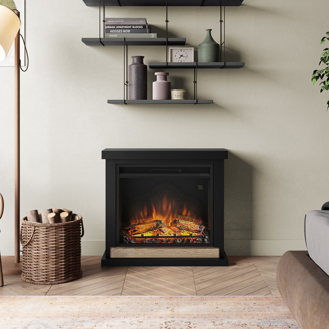 TAGU Hagen Deep Black met elektrische haard