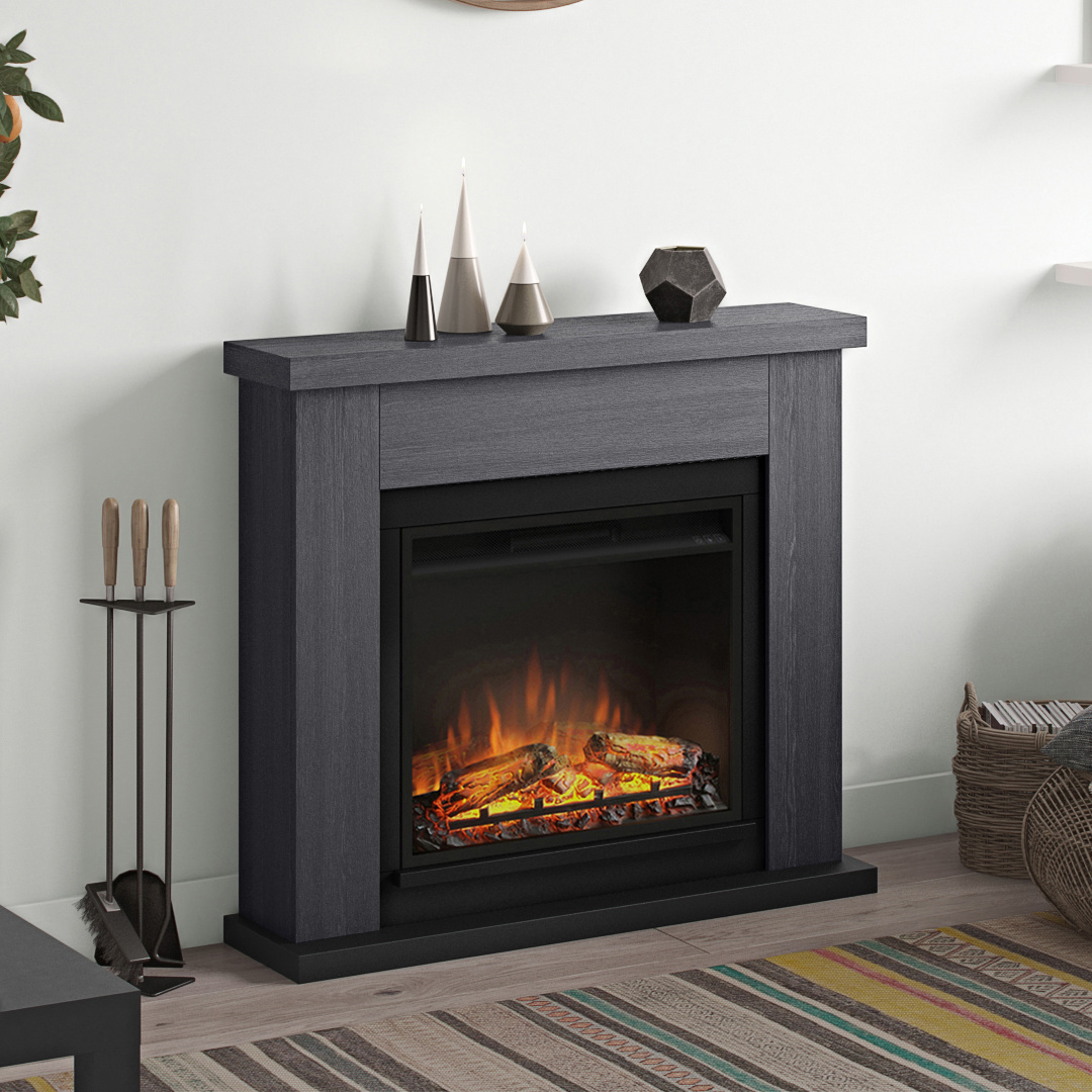 TAGU Frode Ash Grey met elektrische haard