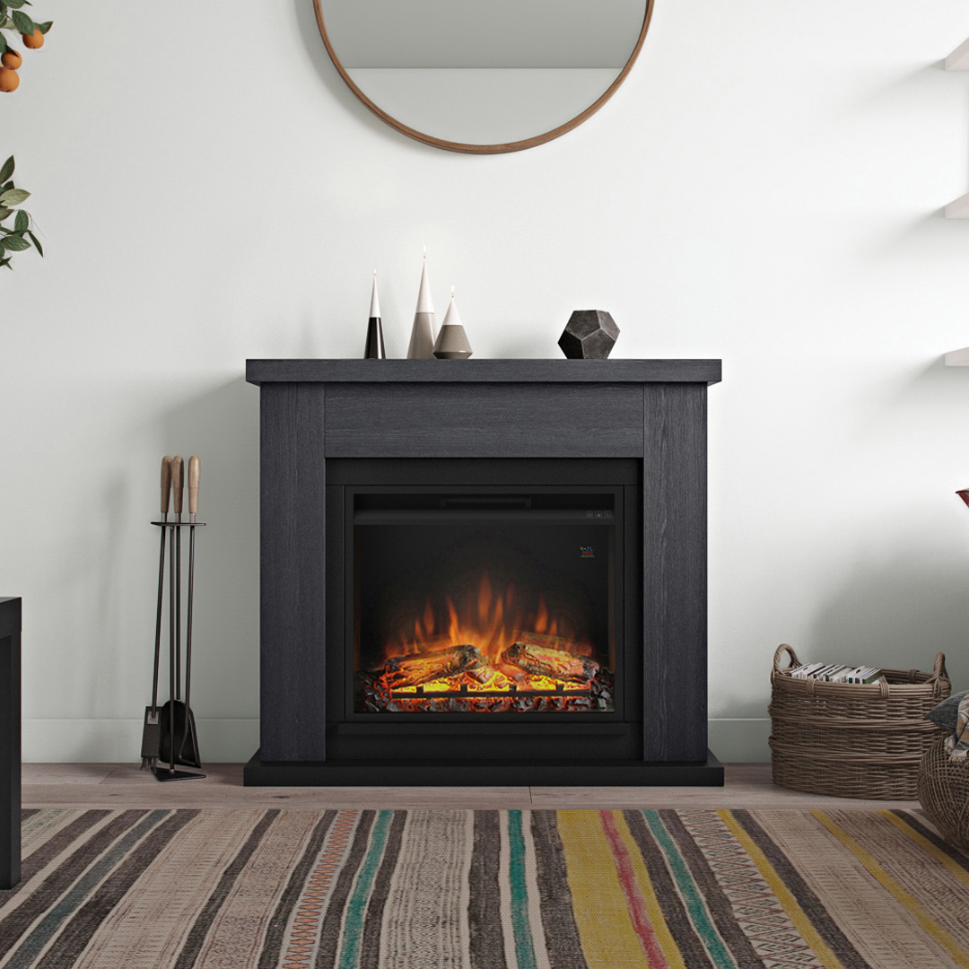 TAGU Frode Ash Grey met elektrische haard
