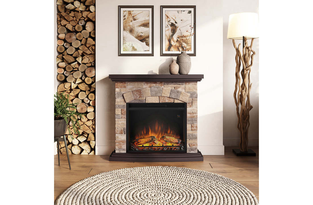 TAGU Tori Stone Cream met elektrische haard