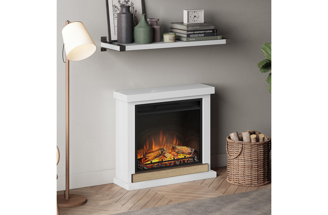 TAGU Hagen Pure White met elektrische haard