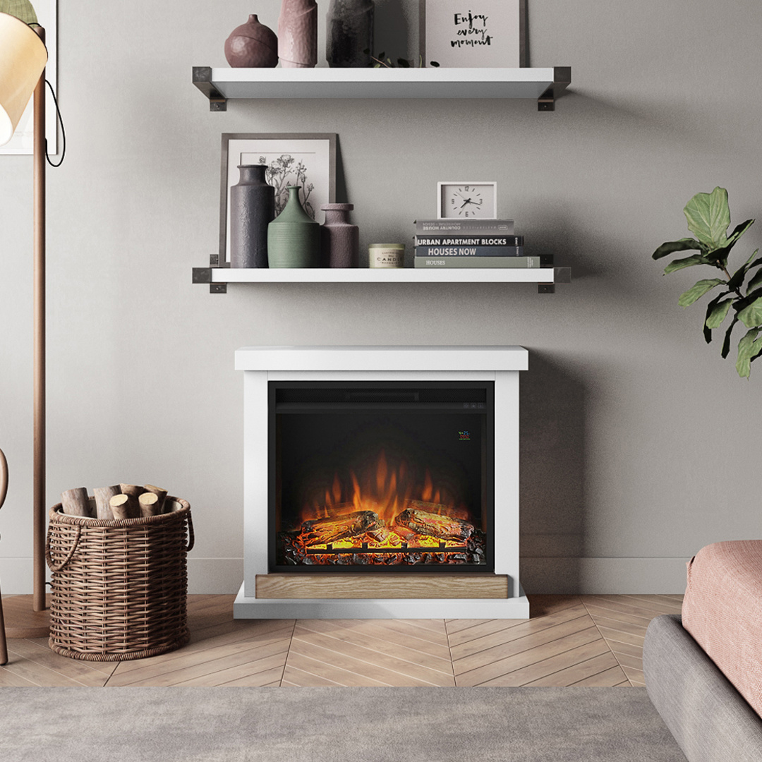 TAGU Hagen Pure White met elektrische haard