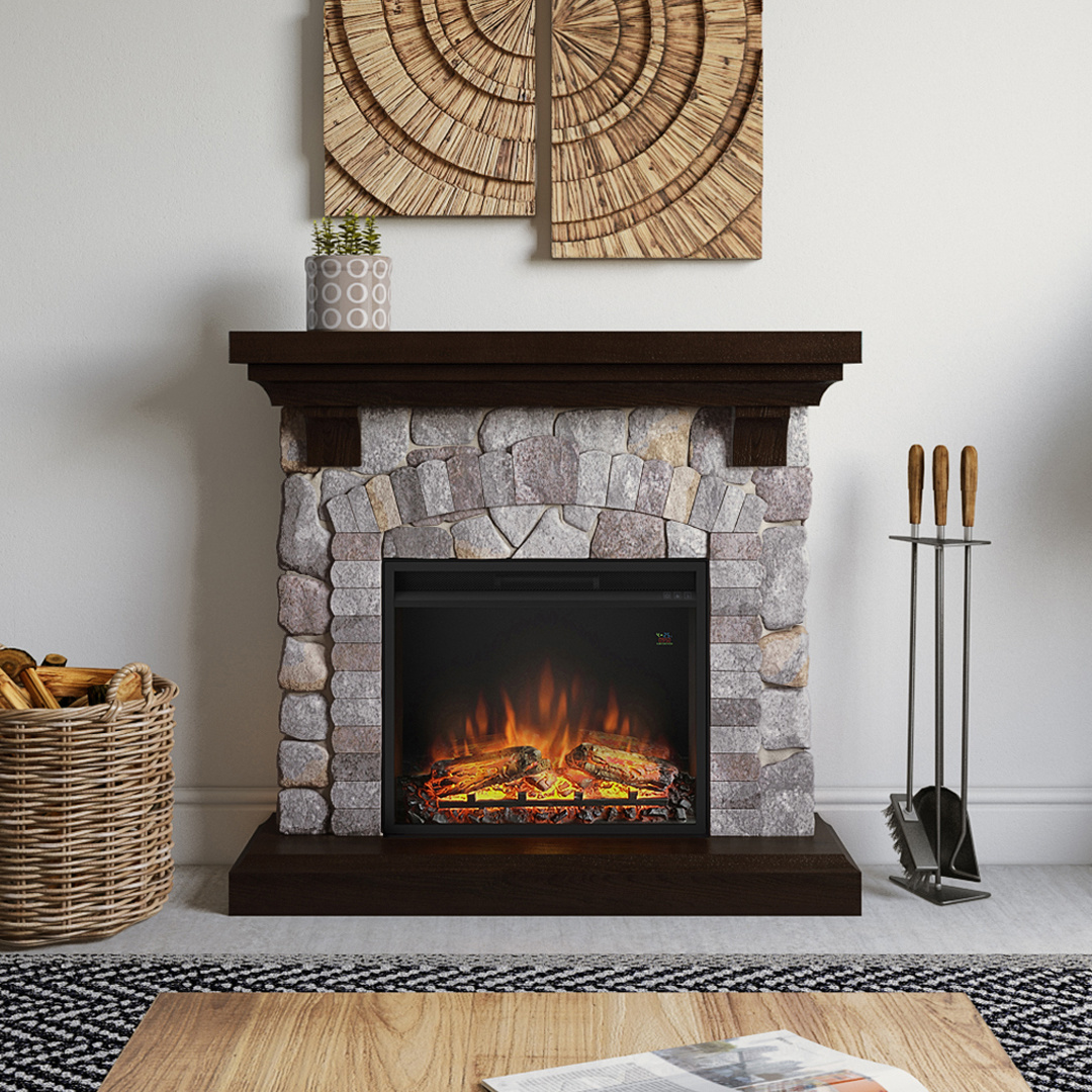TAGU Reino Rock Grey met elektrische haard