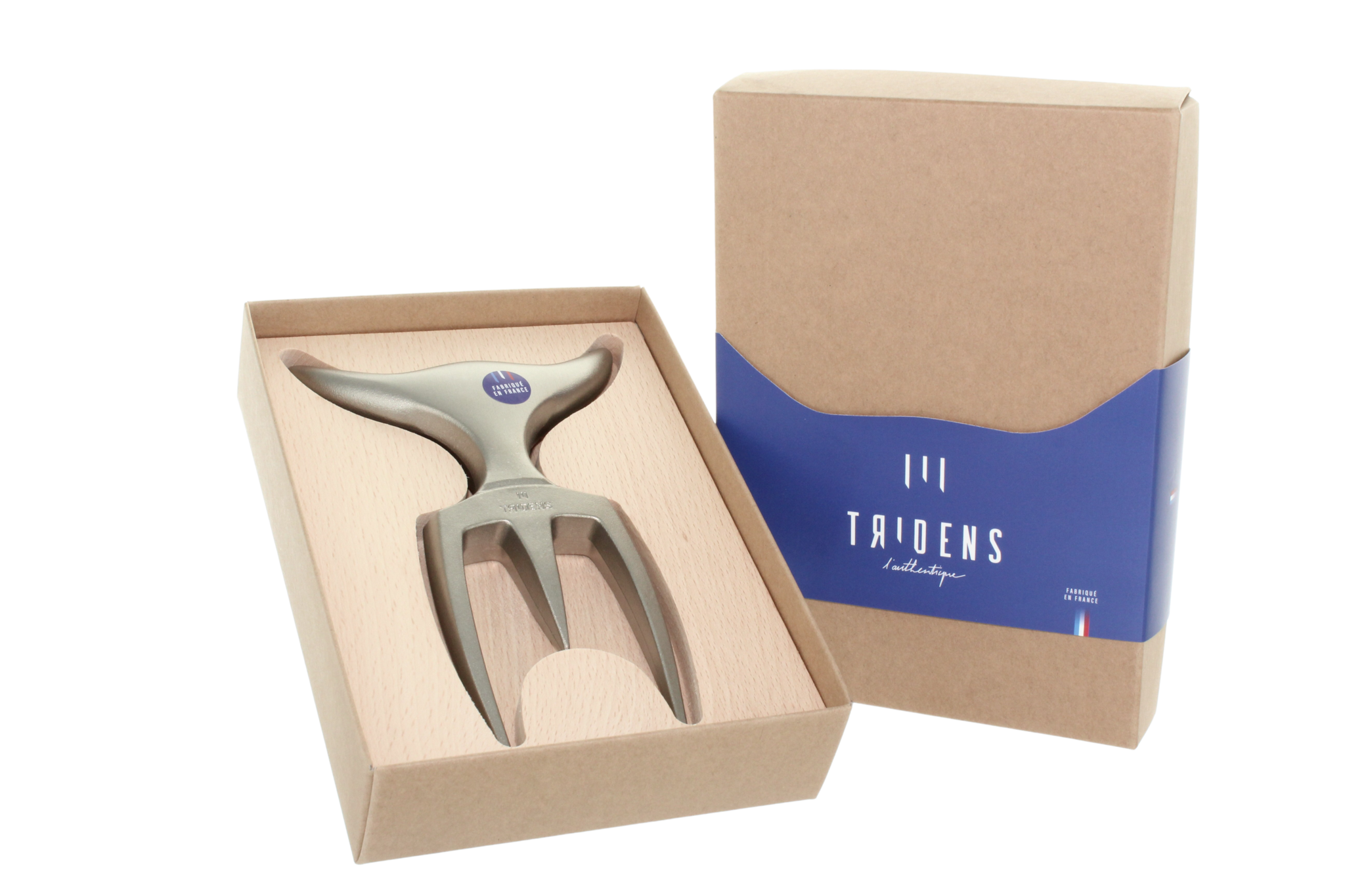 Tridens Raw Brushed Fork built-in beechwood base