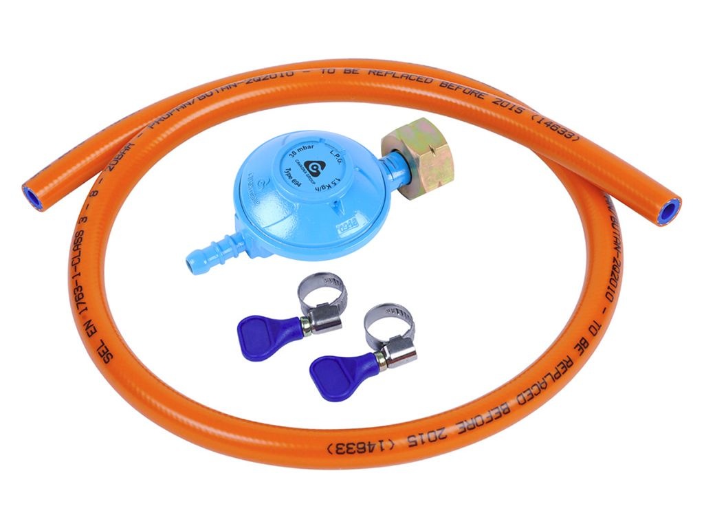 Gasdrukregelaar 30 mbar met 150 cm slang