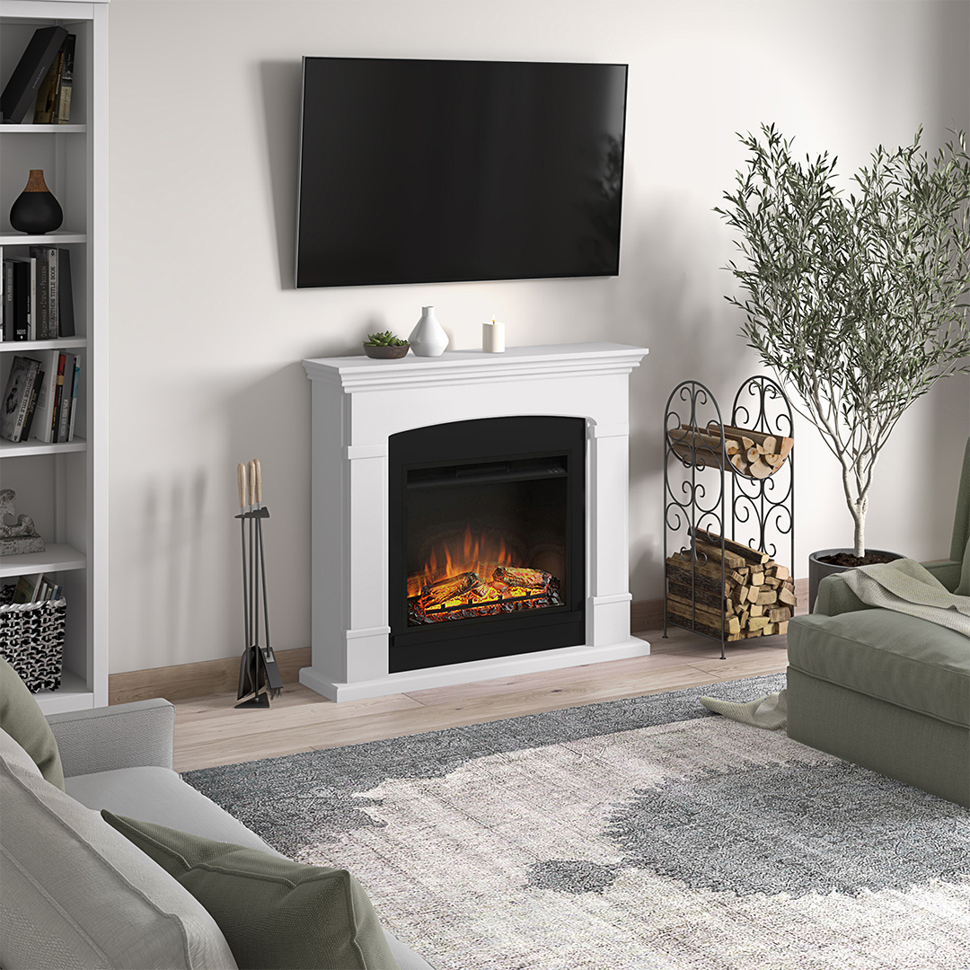 TAGU Helmi Pure White met elektrische haard